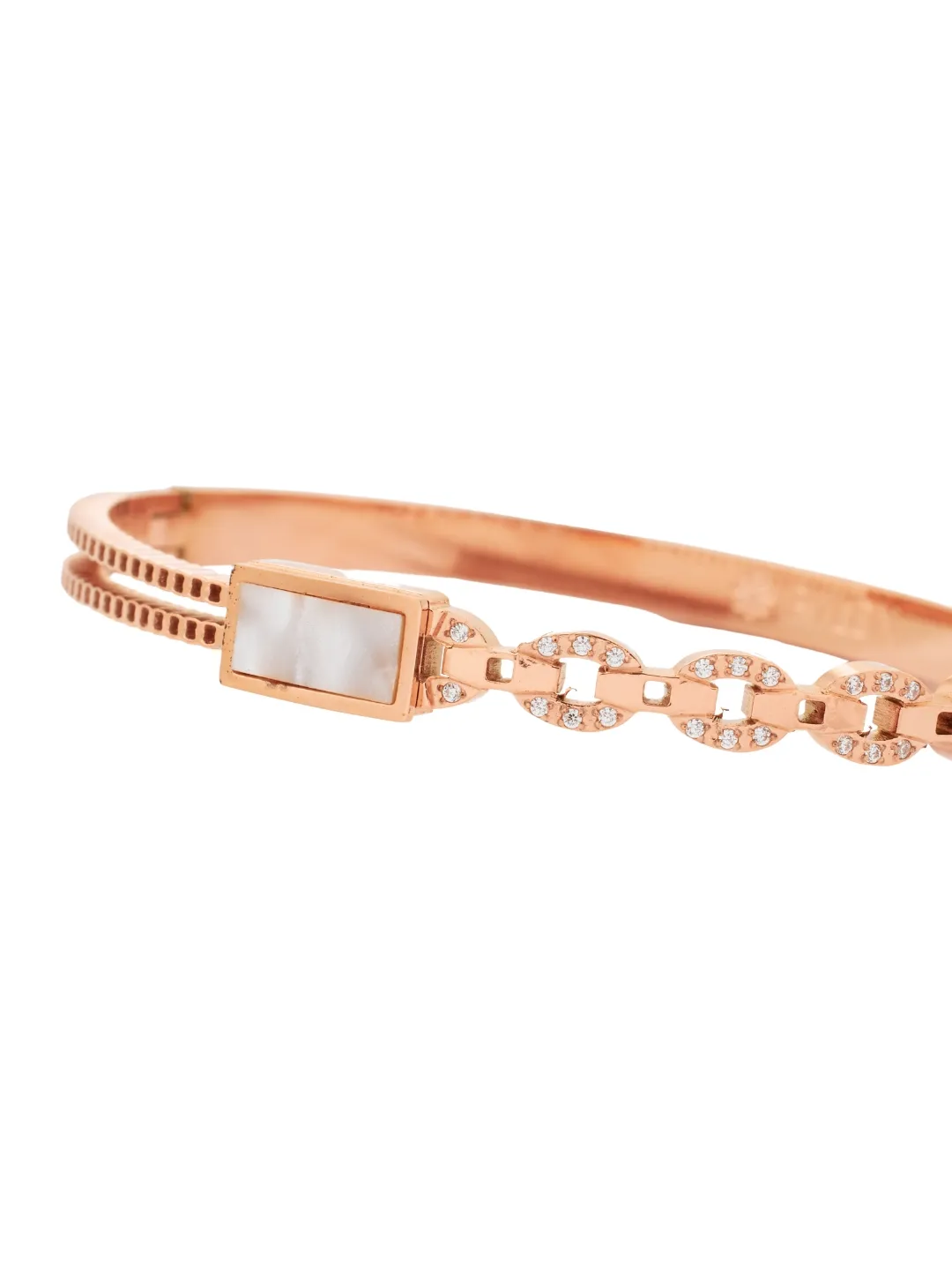 Bottom View of Radiant Rhapsody Rose Gold kada