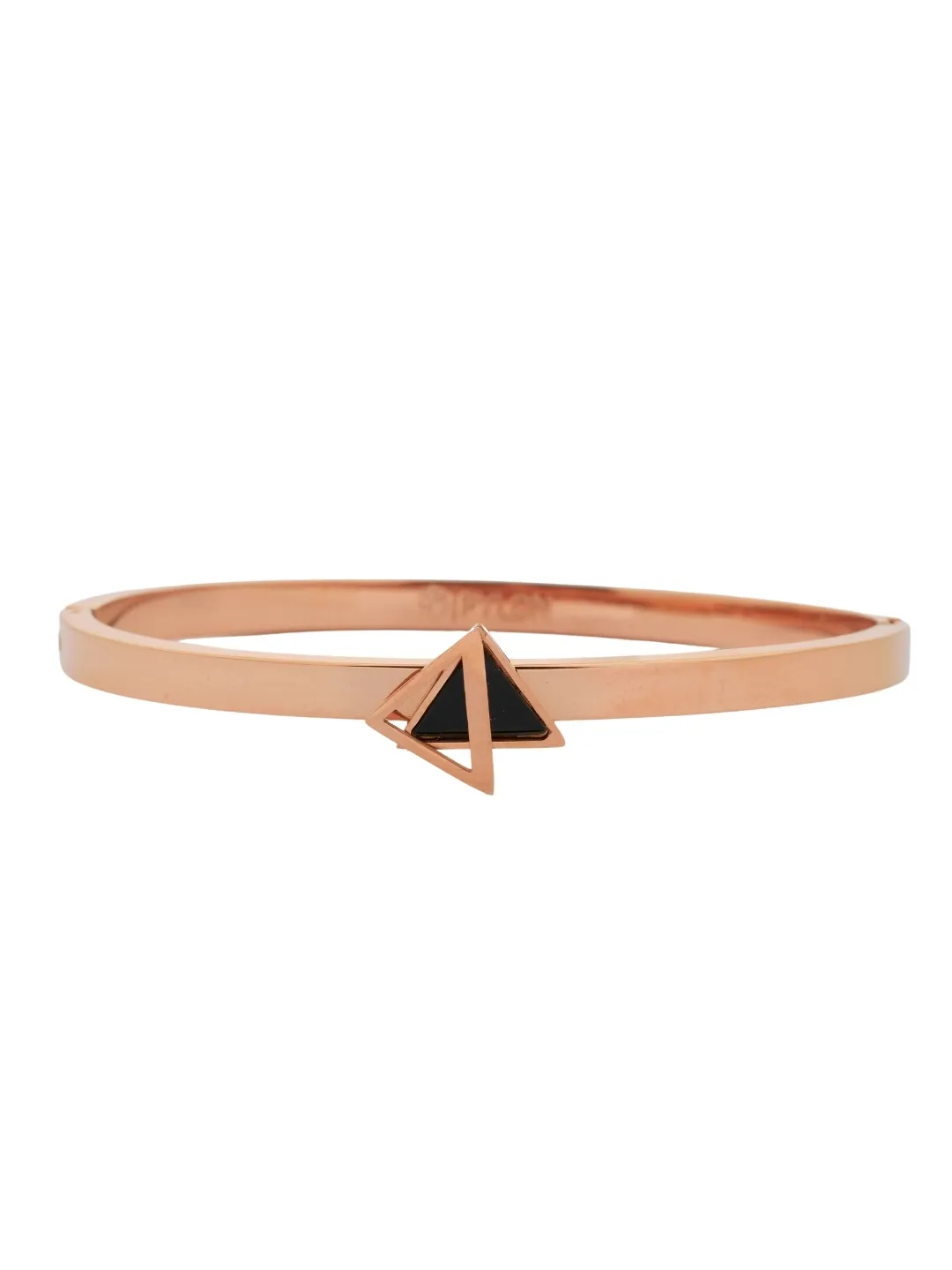Upper View of LuxeLattice Rose Gold kada