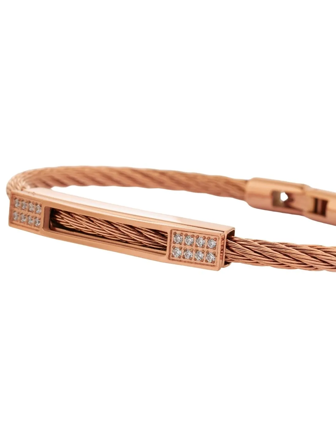 Upper View of Rose Gold Netux Cuff