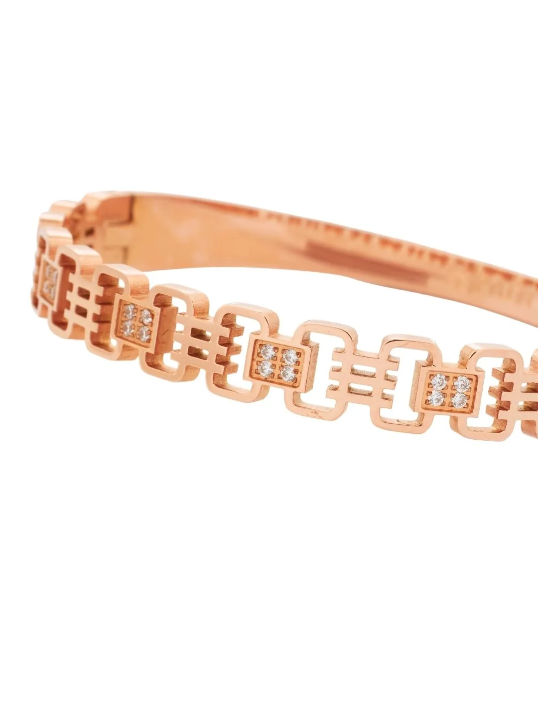 Bottom View of ROSE GOLD METROPOLITAN MATRIX CUFF