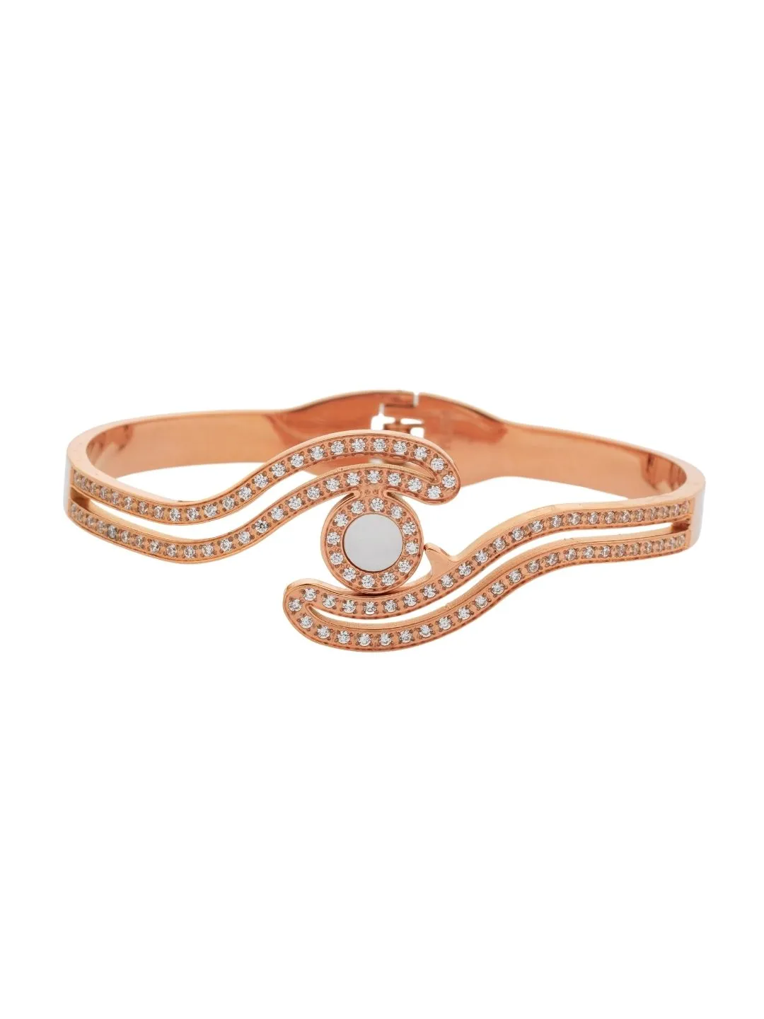 Bottom View of Pearl Prelude Kada Rose Gold