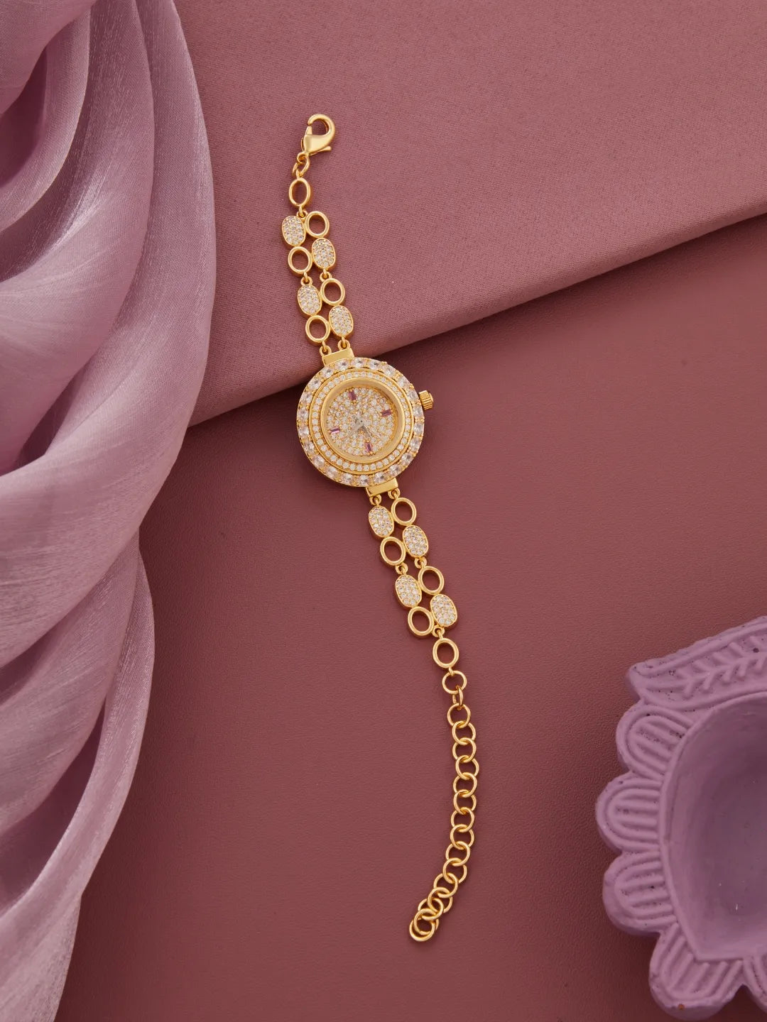 Golden Allure diamond wrist watch