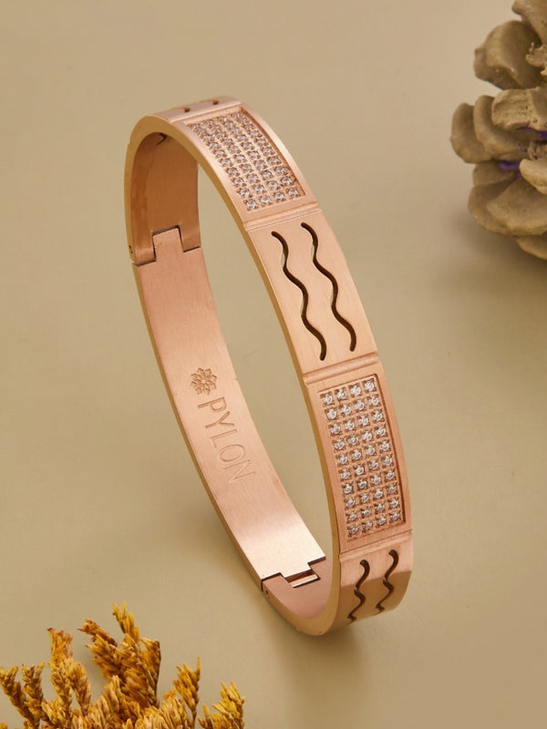 Bold Edge Kada In RoseGold