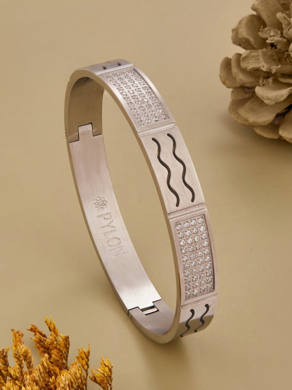 Bold Edge Kada In Silver