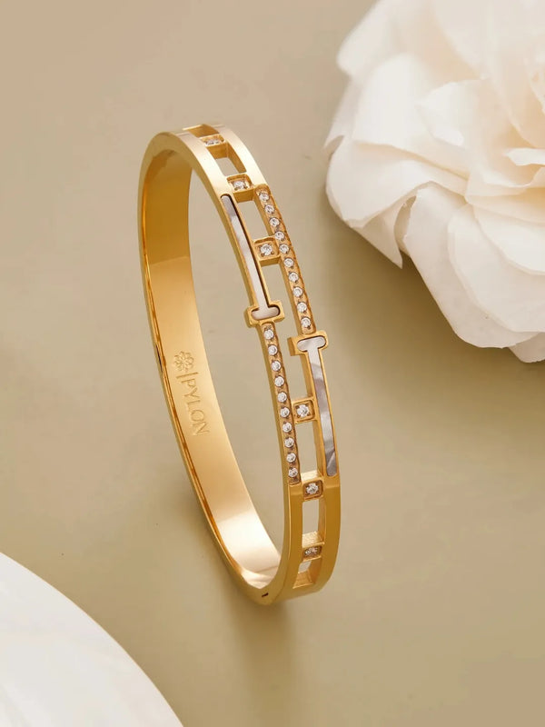 GOLDEN HELIX LINK BRACELET