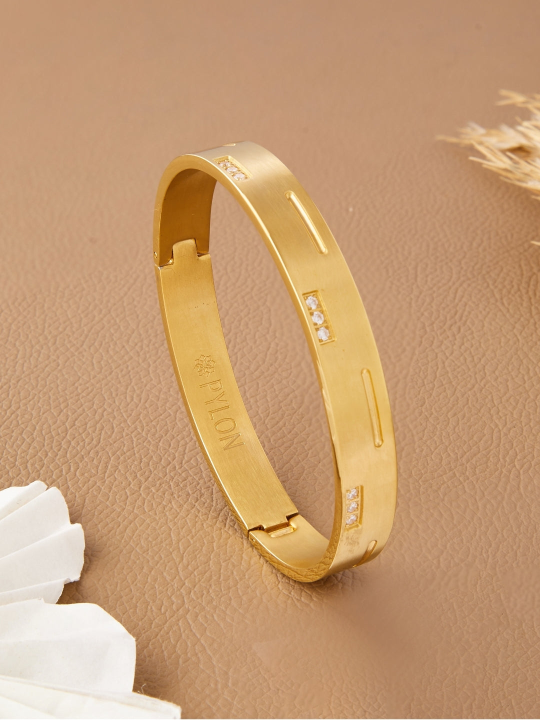 Diamond Dash Cuff in Gold