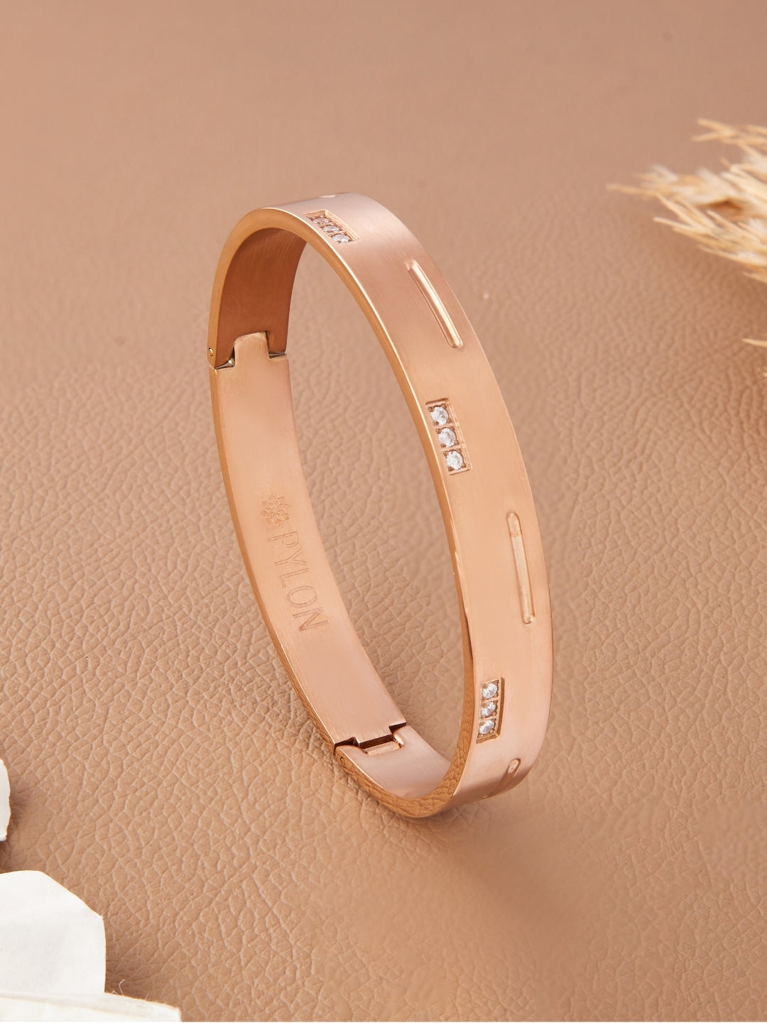 Diamond Dash Cuff in Rose Gold