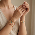Clover Charm & Evil Eye 3-Piece Bracelet Set