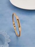 Elegant Gold Braided Bracelet with Crystal Accents
