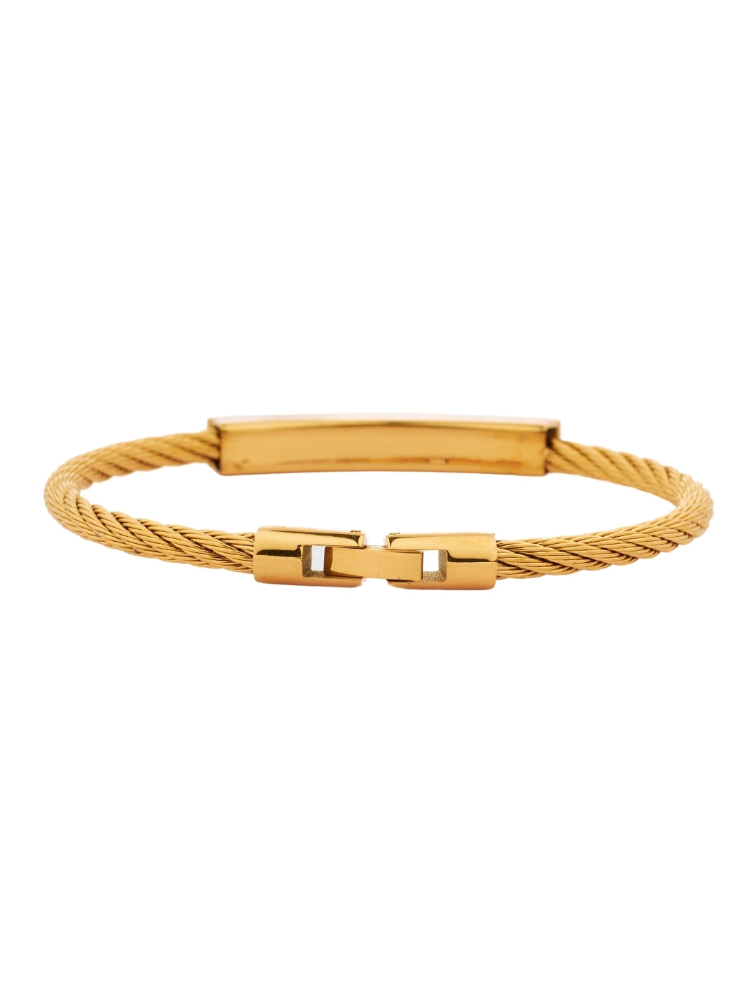 Elegant Gold Braided Bracelet with Crystal Accents